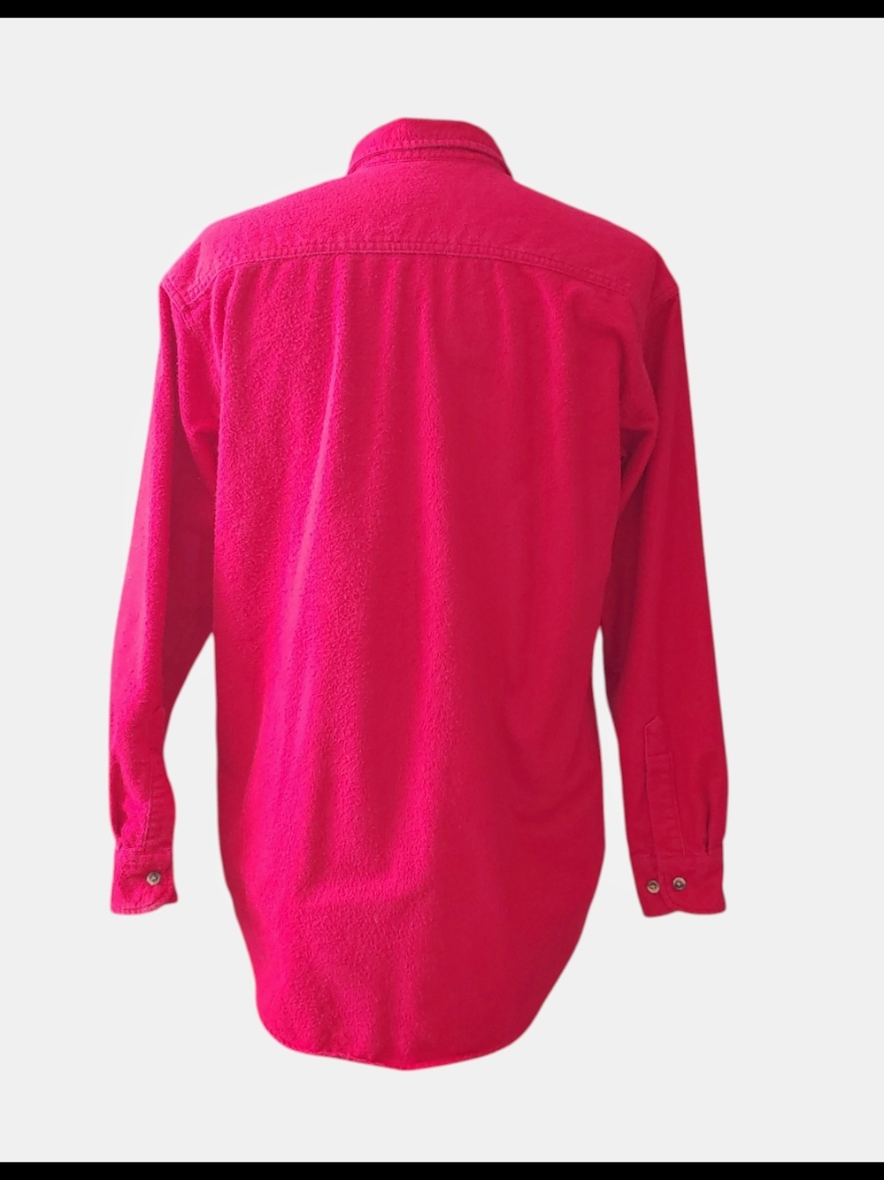 St John's Bay Long-Sleeve Red Button-Up Cotton LT - Picture 2 of 8
